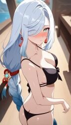 ai_generated ass bkai genshin_impact sexy shenhe_(genshin_impact)