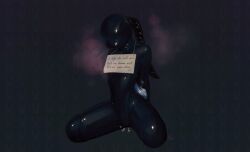 anthro bondage clothing english_text female hands_behind_back headgear headwear hood kneeling lagomorph latex latex_clothing latex_headwear latex_hood latex_mask latex_skinsuit leporid mammal mask penetration poiuytrew rabbit sex_toy sex_toy_in_pussy sex_toy_insertion sex_toy_under_clothing sign simple_background skinsuit solo submissive submissive_anthro submissive_female text tight_clothing vaginal_penetration vaginal_penetration vibrator vibrator_in_pussy vibrator_under_clothing