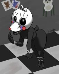 alexpir chica_(fnaf) cute five_nights_at_freddy's puppet_(fnaf) solo thick_thighs