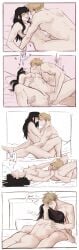 1boy 1boy1girl 1girls after_sex arms_around_partner ass barely_visible_genitalia barely_visible_pussy bed bed_sheet between_legs black_hair blonde_hair blue_eyes blush breasts closed_eyes color comic completely_nude cowgirl_position cunnilingus curly_hair ear_blush earrings english_text erect_nipples female female_pubic_hair finger_fuck fingering fingering_partner full-face_blush hair_grab half-closed_eyes hand_on_another's_head hand_on_another's_shoulder hand_on_another's_thigh happy_sex heart highres husband_and_wife ijessbest imminent_sex lighting loid_forger long_hair looking_at_another looking_pleasured lying lying_on_back lying_on_bed lying_on_side lying_on_stomach male married_couple mischievous_smile moaning motion_lines muscular muscular_male nipples panting pink_background pubic_hair pussy pussy_juice pussy_juice_drip pussy_peek red_eyes romantic romantic_couple smile speech_bubble spoken_heart spy_x_family straight thick_thighs thigh_grab toned toned_female trembling unseen_female_face visible_breath waking_up white_background wholesome yor_briar yor_forger