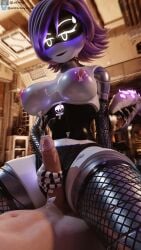 big_breasts big_penis big_thighs blush cowgirl_position cum cum_drip cum_on_body cum_on_breasts cumshot female femdom fit fit_female glowing glowing_eyes goth goth_girl handjob lingerie looking_at_viewer male/female murder_drones nude nude_male nude_male_clothed_female panties perky_breasts perky_nipples purple_hair purple_nipples robot robot_girl rubbing samtrix short_hair tagme topless topless_female underboob uzi_(murder_drones) white_eyes