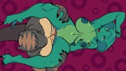 abstract_background animated anthro big_breasts bodily_fluids breasts brown_body carpet cherryblossomgames digital_media_(artwork) duo female from_front_position genital_fluids genitals green_body hi_res holding_breast huge_breasts lizardpinkstudios looking_pleasured lying male male/female missionary_position nude on_back penetration penile penile_penetration penis pixel_(artwork) pixel_animation pussy red_eyes reptile scalie sex snake snake_girl vaginal_fluids vaginal_penetration