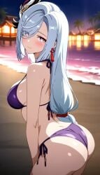 ai_generated ass bkai genshin_impact sexy shenhe_(genshin_impact)