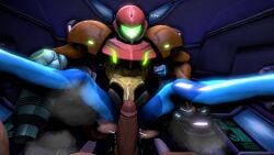 3d 3d_(artwork) armor armored armored_female before_sex big_cock big_dick big_penis clothed clothed_sex clothes clothing cock dick female helmet legs_apart masked metroid penis pov samus_aran spaceship submissive_female torn_clothes torn_clothing trembling trembling_penis tsutsunotsumi