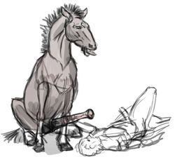 equine equine_penis feral gdane horse horsecock human interspecies male mammal sketch yaoi zoophilia