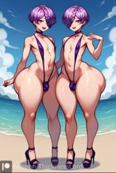 2boys ai_generated bikini bulge bulge_through_clothing femboy gem_(species) houseki_no_kuni land_of_the_lustrous male thicknesslord