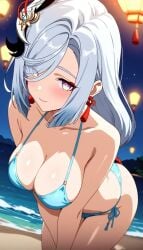 ai_generated ass bkai genshin_impact sexy shenhe_(genshin_impact)
