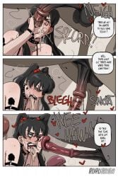 1female 1girls 3horses asuka_langley_sohryu blowjob fellatio female female_on_feral feral flies_for_smell goth goth_girl horse horsecock lipstick_on_penis neon_genesis_evangelion penis ruru-raida sucking_penis zoophilia