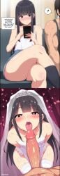 2boys ai_generated english_text femboy garter_belt garter_straps married_couple stockings text