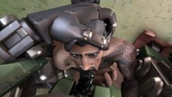 bastion_(overwatch) face_fuck face_fucking facefuck fellatio gay hanzo male oral overwatch penis pyro_enthusiast sucking sucking_penis yaoi
