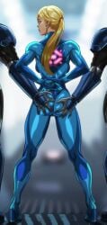 1girls 2boys 2d 2d_(artwork) ass ass_focus ass_grab ass_up back_view big_ass big_breasts blonde_hair blue_eyes bodysuit breast_visible_from_behind breasts federation_marine female hand_on_butt male metroid nintendo ponytail pumpkinsinclair samus_aran skin_tight thighs third-party_edit tight_clothing zero_suit zero_suit_samus