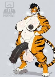 ai_generated anthro bbw big_belly dickgirl equine_penis furry futanari futanari horsecock hyper_balls hyper_breasts hyper_penis large_cock muscle_mommy muscles muscular musk overweight precum promptrot sagging_balls sweat thick_thighs throbbing_penis tiger tigress