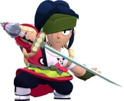 3d brawl_stars kenji_(brawl_stars) official_art