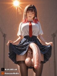 1futa ai_generated balls balls_under_clothes big_balls big_breasts big_penis black_hair black_skirt bottomless_skirt bra breast_bulge breasts brown_eyes bulge classroom dickgirl erect_nipples erection_under_clothes erection_under_skirt flaccid_penis freckles freckles_on_face from_above front_view futa_only futanari genitals hi_res high-angle_view highres huge_balls huge_cock human human_only indoors intersex knees lifting_skirt light light-skinned_female light_skin milkbyte miniskirt mole nipple_bulge nipples_bulge patreon patreon_username penis penis_out penis_under_clothes penis_under_skirt perky_nipples presenting presenting_penis school school_uniform short_hair skirt skirt_lift solo stable_diffusion standing striped_skirt student testicles thick_thighs thighs tie twitter_username uncensored uniform url vein veins veiny_balls veiny_penis vertical_stripes white_shirt