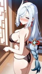 ai_generated ass bkai genshin_impact sexy shenhe_(genshin_impact)