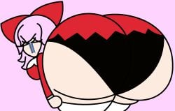 1girls ass black_panties blue_eyes breasts butt female female_only female_solo kirby_(series) long_hair panties panties_only pantsu pink_hair ribbon_(kirby) solo solo_female solo_only the_starboy thighhighs upskirt