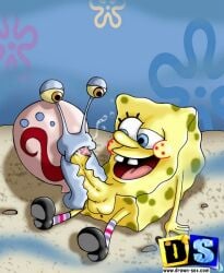 2boys anthro anthro_on_feral balls black_hole_sun blue_eyes cum cum_in_mouth drawn-sex.com duo ejaculation erection fellatio feral gary_the_snail gay genitals huge_cock interspecies large_penis looking_pleasured male male/male marine mollusk naked nickelodeon open_mouth penis sea_sponge sex snail spongebob_squarepants spongebob_squarepants_(character) teeth underwater water yaoi zoophilia
