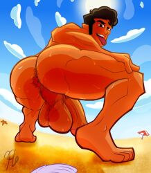 ass ass_focus bara diego_(disventure_camp) diego_olivo disventure_camp disventure_camp:_carnival_of_chaos flonis_f gay male yaoi