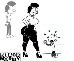 begging big_ass big_breasts blackmorty_(artist) diary_of_a_wimpy_kid glasses greg_heffley susan_heffley