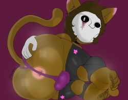 1boy 5_toes anus ass balls balls_bulge barely_visible_anus brown_fur bubble_butt bulge cute_feet cute_femboy day74art feet felid feline feline felis femboy fuckboy furry glove hand_on_ass looking_at_viewer maine_coon male male_focus male_only mask masked_male nice_feet oc on_side original_character paws peets presenting presenting_anus presenting_feet presenting_hindquarters simple_background socks soles solo starborn stars stirrup_legwear stirrup_socks stirrup_stockings thigh_highs thighhighs thighs thong toeless_footwear toeless_legwear toeless_socks toeless_stockings toes twink
