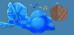 1girls allay_(minecraft) ass barefoot captivemimic casual casual_nudity completely_nude female female_only full_body huge_ass jukebox minecraft music_box naked naked_female nude nude_female relaxing solo solo_female
