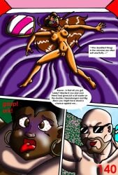 asphyxiation bald barefoot beard bed bedroom breasts brown_eyes choking choking_with_legs comic completely_naked completely_naked_female completely_nude completely_nude_female corpse dark-skinned_female dark_skin dc dcau dead dead_female death deceased earrings empty_eyes female female_death genitals green_eyes hoop_earrings kevin_kinne killed leglock life_ended long_hair lying lying_on_back lying_on_bed male murdered naked navel nipples nude orange_skin orange_skinned_female pillow princess pussy red_hair royalty smothered starfire sunglasses teen_titans text tongue tongue_out unalived