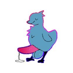 >_< 1:1 aliasing animated avian avian_feet bird black_feet blue_body blue_feathers bodily_fluids chest_tuft closed_eyes cum cum_on_ground cum_on_penis cum_pool cum_string digital_media_(artwork) feathers feet feral frame_by_frame genital_fluids genitals head_tuft leaking_cum loop low_res male male_only male_solo open_mouth open_smile penis short_playtime smile snackaftermidnight sole_male solo solo_male tail tuft twitter twitter_bird wings
