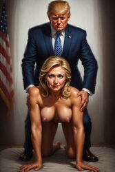 ai ai_generated ass ass_grab boobs_out breasts donald_trump embracing hillary_clinton hugs love lovers secretly_loves_it truth