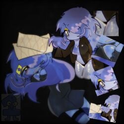 1girls 2d algebralien battle_for_dream_island bfdi bfdia black_background blue_body blue_hair blue_skin boobs breasts color colored female female_only gijinka humanized long_hair object_show object_show_community object_shows one_(bfdi) solo solo_female the_power_of_two tpot
