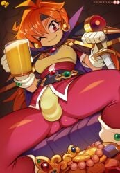 1futa beer breasts bulge bulge_through_clothing futa_only futanari human intersex krokobyaka light-skinned_futa light_skin lina_inverse long_hair looking_at_camera looking_at_viewer no_source orange_hair slayers small_breasts solo