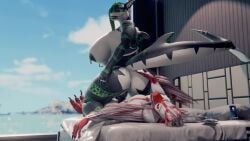 animated cowgirl dinosaur dommy_mommy ntr reverse_cowgirl_position shark strakia strakia_(strakiashark) tagme video