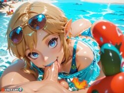 ai_generated anime aqua_eyes ass big_dick big_penis bikini black_hair blonde_hair blowjob blue_eyes clothes dick fat_ass femboy gay genitals golden_hair hair highres hips hips_wider_than_shoulders japanese link link_(breath_of_the_wild) link_(tears_of_the_kingdom) long_hair male male_focus male_only male_pov massive_penis nintendo partially_clothed penis pov short slim_waist smile sucking sucking_penis the_legend_of_zelda trap twink uncensored userzon waist water wet white_skin yaoi