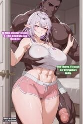 1girls ai_generated ass balls big_penis breasts castorice_(honkai:_star_rail) cuckold dark-skinned_male dark_skin female gigantic_ass gigantic_breasts gundir honkai:_star_rail huge_ass huge_breasts huge_cock interracial male muscular netorare ntr penis saliva saliva_trail sex thick_ass thick_thighs veins voluptuous voluptuous_female