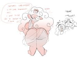 big_ass big_breasts black_pearl_cookie cookie_run cookie_run_kingdom couple_(romantic) cute flustered_female innocent lord_oyster_cookie magpiered presenting_ass white_pearl_cookie