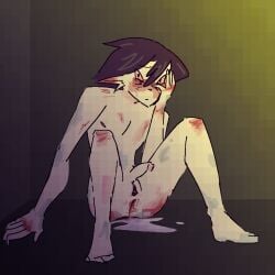 afraid after_anal after_rape amajiki_tamaki anal anal_bleeding artist_request bruise crying crying_with_eyes_open cum cum_in_ass cuntboy cuntboy_sans_balls elf_ears herm hermaphrodite intersex intersex_only male male_rape_victim maleherm multi_genitalia my_hero_academia on_floor pale_skin penis purple_hair pussy raped scared scared_expression simple_background solo solo_focus solo_intersex tamaki_amajiki tears