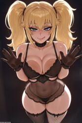 1girls ai_generated ani_(twitter) ani_(xai) ass breasts female female_focus female_only grok grok_(x) grok_(xai) large_breasts light-skinned_female light_skin lingerie solo stuffyai thick_thighs thighs twintails twitter wide_hips