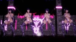 3d 4girls acheron_(honkai:_star_rail) armwear bell_collar big_ass big_breasts big_butt big_thighs bitch breasts breasts_bigger_than_head dark_purple_hair female genshin_impact glasses glowing_eyes glowing_tattoo honkai:_star_rail honkai_(series) honkai_impact_3rd huge_breasts large_ass large_breasts large_butt large_thighs leopard_print light-skinned_female light_skin looking_at_viewer mei_(honkai_impact_3rd) micro_bikini mireille_(mmd) mmd pubic_tattoo purple_eyes purple_hair raiden_mei raiden_mei_(apho) raiden_shogun slavegirl tagme thighhighs