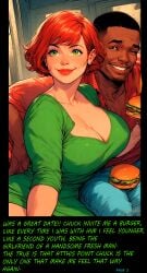 ai_assisted ai_generated archie_comics big_ass big_breasts black_lord_n cheating_wife chuck_clayton comic_page dark_lord_n dated dating dialogue green_eyes housewife huge_ass huge_breasts interracial interracial_couple legs mary_andrews milf mother_and_son's_friend older_female older_female_and_younger_male red_hair riverdale romantic selfie younger_male