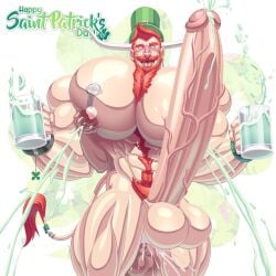 2019 absurd_res alternate_version_at_source anal anal_sex animal_humanoid beard bodily_fluids body_hair bovid bovid_humanoid bovine bovine_humanoid chest_tattoo chest_tuft clothing container cup duo facial_hair green_eyes hair happy_trail hat headgear headwear hi_res holidays horn humanoid lactating male male/male male_lactation mammal mammal_humanoid moustache mug nude orange_hair pec_squeeze penetration penile penile_penetration penis_in_ass projectile_lactation pubes ruaidhri_o'_bainne shamrock_shake st._patrick's_day tattoo top_hat tuft unusual_bodily_fluids unusual_lactation wolfiecanem