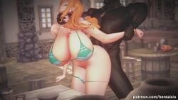 1boy 1girls 3d 3d_animation ambiguous_penetration animated asphyxiation bikini breasts choking cum dark-skinned_male dying female female_moaning huge_breasts human imminent_death iwara killing male moaning nami_(one_piece) sound sound_effects tagme video voice