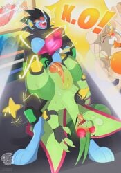 absurd_res ahe_gao anthro arena aroused art_pack arthropod attack attack_pose attacked avian banner battle battling belly bird bodily_fluids boxing_gloves boxing_shorts breath breathing breathing_noises clothing comic cum dragon dripping duo electricity electricity_manipulation electrostimulation elemental_manipulation emotional exclusive fan_character felid fight fighting_pose fighting_ring flygon flygonsexpress gear generation_2_pokemon generation_3_pokemon generation_4_pokemon genital_fluids genitals glory_hole handwear hi_res igny_superstar judge leaking_precum legendary_pokemon light lighting lightning_bolt lion looking_pleasured lugia luxray male male/male mammal mythological_creature mythological_scalie mythology nintendo nude nude_anthro orion_the_lugia_(walk-w-igny) pantherine penis phossagro pokemon pokemon_(species) pose precum precum_drip precum_on_penis precum_string public public_nudity public_sex saliva saliva_on_face saliva_on_tongue saliva_string scalie sex shy size_difference spiked_penis spikes spikes_(anatomy) sport sportswear stomach_bulge tongue tongue_out toony walk-w-igny wrestler wrestling wrestling_clothing wrestling_outfit