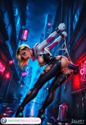 1girls absurdres ai_generated artist_name attractive big_breasts blonde_hair blue_eyes bondage bondage breasts breasts cartoony catsuit chains cleavage commentary_request condom costume cum detailed dildo exposed exposed_breasts female female_only gwen_stacy gwen_stacy_(spider-verse) high_quality highres hourglass_figure latex latex_bodysuit latex_clothing leak leaked line_art logart marvel naked naked_female nipples nsfw nude nudity pierced_nipples pony_diffusion_xl pussy_juice seductive sensitive sex_toy short_hair spider-man:_into_the_spider-verse spider-man_(series) stable_diffusion street subscribestar superheroine suspended tagme watermark web_address