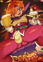 1futa beer breasts bulge bulge_through_clothing futa_only futanari human intersex krokobyaka light-skinned_futa light_skin lina_inverse long_hair looking_at_camera looking_at_viewer no_source orange_hair slayers small_breasts solo