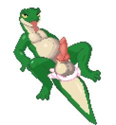 animated balls belly breathing digital_media_(artwork) disembodied_hand gecko genitals knot lizard looking_at_viewer male penis pixel_(artwork) reptile scalie solo tail tongue tongue_out vore vorochi