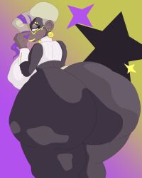 ape ass_bigger_than_head big_ass big_breasts breasts donkey_kong_(series) eyelashes eyes_half_open female monkey pixie_cut poppy_kong