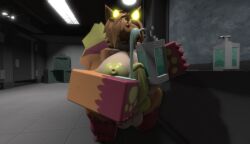 3d anthro balls breasts cock fashui_(kaiju_paradise) furry futanari intersex kaiju_paradise ravenuwu roblox roblox_game robloxian self_upload soap soap_bottle tagme