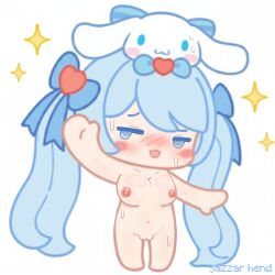 accessory amouna1781 big_breasts blue_eyes blue_hair blush blushi bun chinese cinnamoroll cinnamoroll_(series) ding_dong ding_dong_cat dingdong discord female focus girl hi jazzar_hend jazzarhend-si7sl looking_at_another mini1577_mncatnkkaka mini_world miniworld miniworldcreata mw naked nipples open_mouth pussy sanrio solo stars thick_thighs thighs vagina very_long_hair