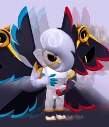 3d angel angel_wings angels_vs_demons_(brawl_stars) brawl_stars breasts dark_angel dark_angel_edgar_(brawl_stars) edgar_(brawl_stars) hair male male_boobs male_breasts masturbation naked naked_male penis shirtless teenager white