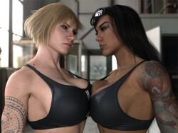 2girls 3d activision big_ass big_breasts breasts bust busty call_of_duty call_of_duty_mobile call_of_duty_modern_warfare_2_(2022) chest curvaceous curvy curvy_figure female female_focus hips hourglass_figure huge_breasts human infinity_ward large_breasts legs light-skinned_female light_skin lips mara_(cod) mature mature_female modern_warfare slim_waist thick thick_hips thick_legs thick_thighs thighs voluptuous waist warzone wide_hips word2