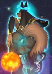 animal_genitalia animal_penis anubis anus ass backsack balls canid canine canine_genitalia canine_penis canis deity destruction egyptian_mythology fart genitals helaviskrew hi_res jackal macro male mammal middle_eastern_mythology mythology penis planet planet_destruction presenting presenting_anus solo space star
